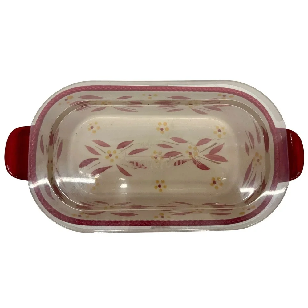 Temptations Old World Loaf Pan 1 Quart With Lid & 10oz.‎ Ramekin Dish